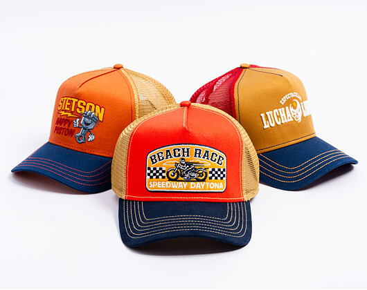 Kappe Stetson - Trucker Cap Beach Race by FWS - Blue/Orange