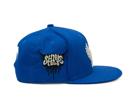 Kappe Reflection Luxury Shine Loud Snapback - Royal Blau / Weiß