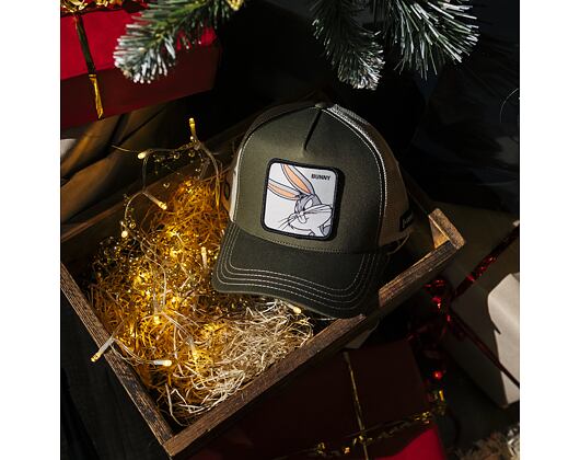 Kappe Capslab - Trucker Looney Tunes - Bugs Bunny - Olive / White