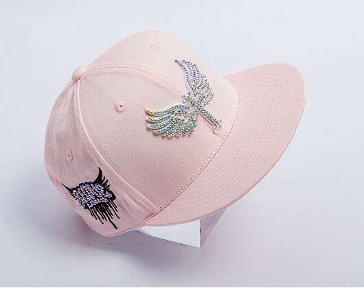 Kappe Reflection Luxury Shine Loud Snapback - Baby Pink / Weiß