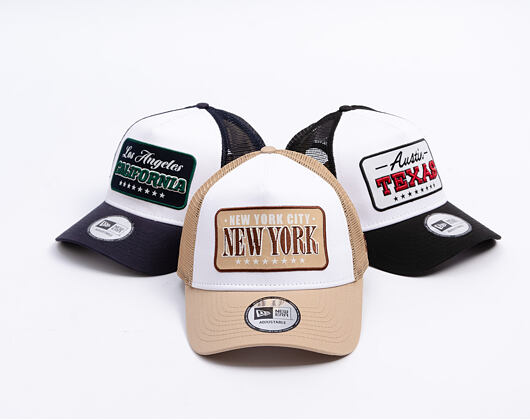 Kappe New Era - Branded Location Patch 9FORTY Trucker - Camel
