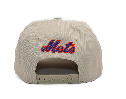 Kappe New Era - MLB Outline Script 9FORTY A-Frame - NY Mets - Stone