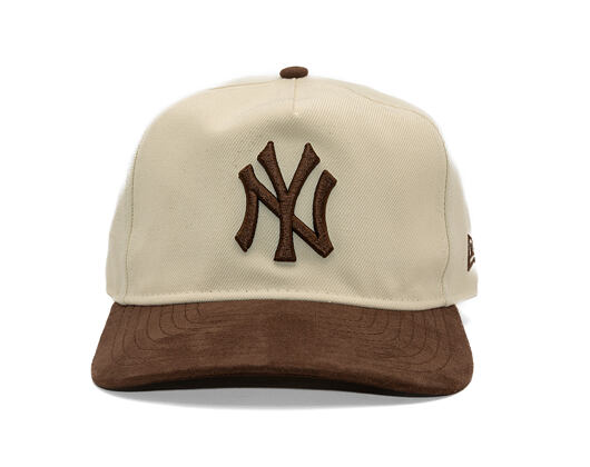 Kappe New Era - MLB Suede Visor 9FIFTY A-Frame - NY Yankees - Cream