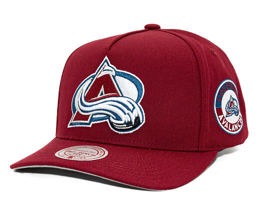 Kappe Mitchell & Ness - Colorado Avalanche - Double Clutch Pro Snapback - Maroon