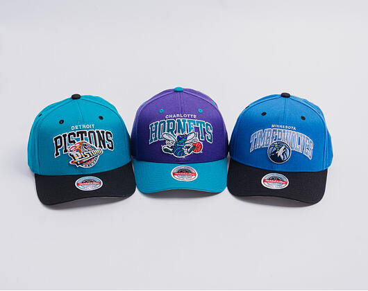 Kappe Mitchell & Ness - NBA Team Arch Snapback - Charlotte Hornets - Purple / Teal