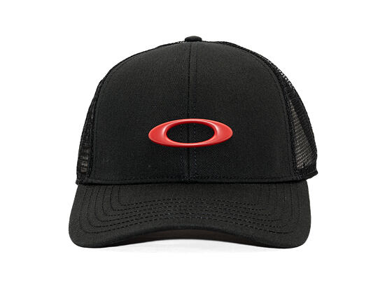 Oakley - Trucker Ellipse Hat - Pitch Black/Flame Red