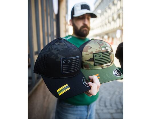 Kappe Oakley - Si Multicam Flag 110 Snapbck Cap - Black Multicam