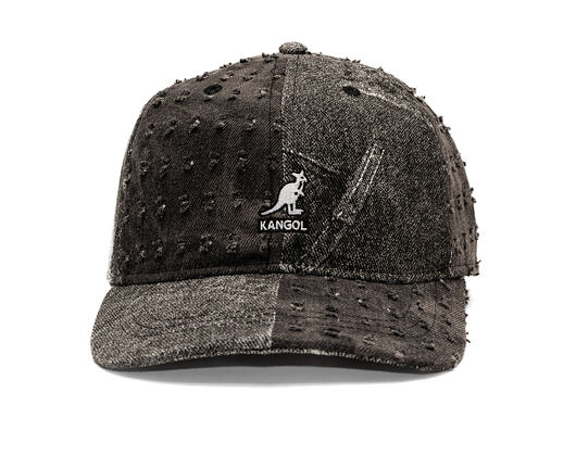 Kappe Kangol - TRENDS PACK - Denim Mashup Baseball - Black Trompe L'Oeil