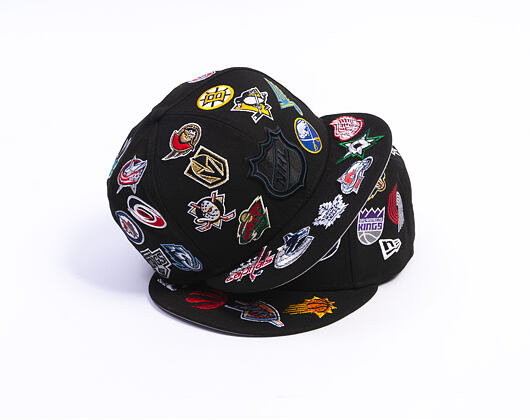 Kappe New Era - NHL All Over Logo 59FIFTY - Black