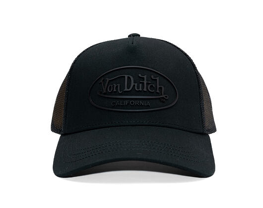 Kappe Von Dutch - Trucker - Rubber Logo Black/Black