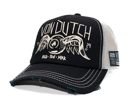 Kappe Von Dutch - Trucker - Eye Out Side Patch Black/White