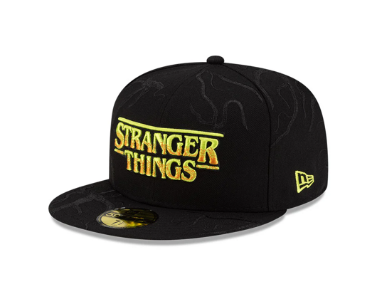 Kappe New Era - All Over Vines 59FIFTY - Stranger Things - Black