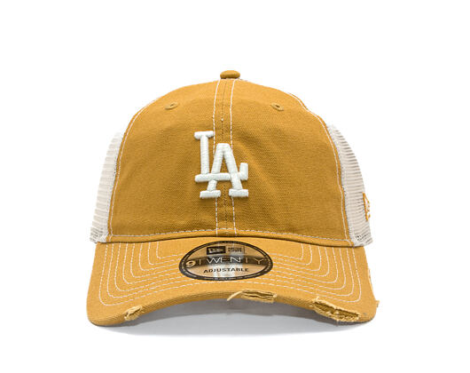 Kappe New Era - MLB Cotton Canvas Trucker 9TWENTY - LA Dodgers - Dusted Ochre