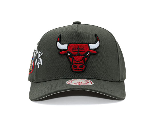 Kappe Mitchell & Ness  - NBA Born To Win - Pro Pinch Snapback - Chicago Bulls - Grey