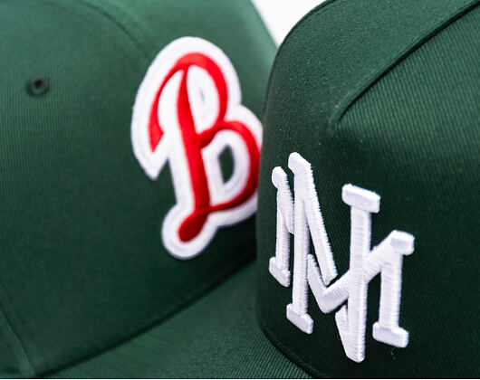 Kappe Mitchell & Ness  - Branded Emerald Slam Pro Pinch Snapback - Green/Orange