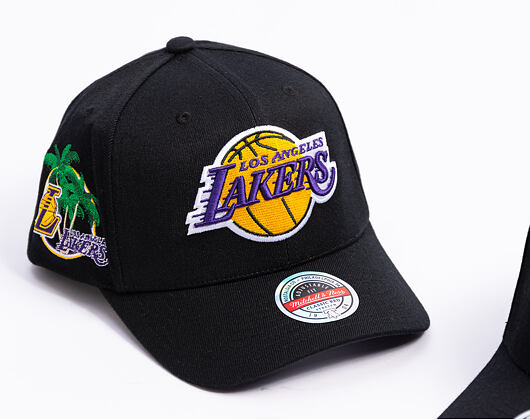 Kappe Mitchell & Ness  - NBA Classic Red Snapback Custom Patch - Los Angeles Lakers - Black