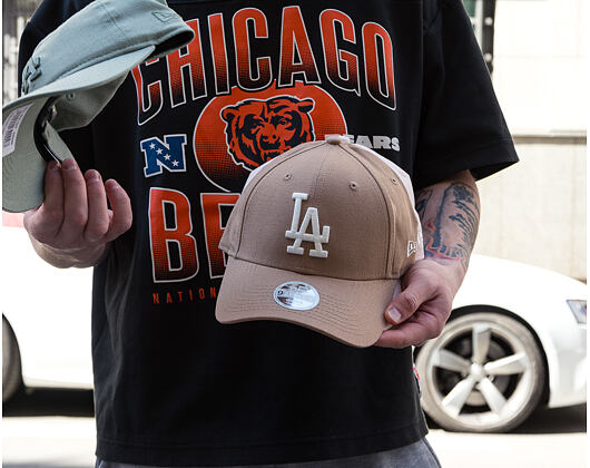 Damen Kappe New Era - MLB Linen 9FORTY - LA Dodgers - Camel
