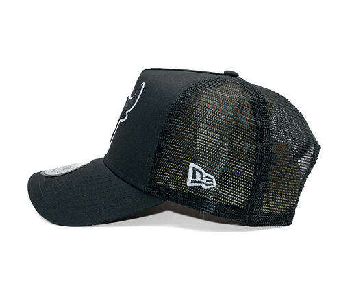 Kappe New Era - NBA Outline 9FORTY A-Frame Trucker - Chicago Bulls - Steel / White