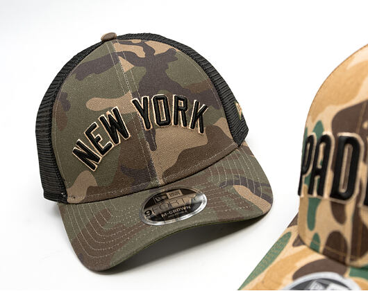 Kappe New Era - MLB Wordmark Camo 9FORTY M-CROWN - NY Yankees - Woodland Camo
