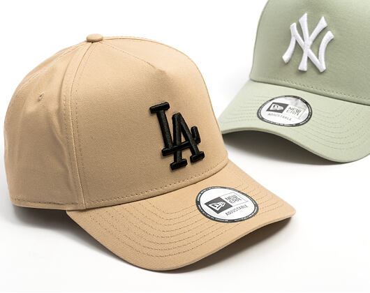 Kappe New Era - MLB Essential 9FORTY A-Frame - LA Dodgers - Camel / Black