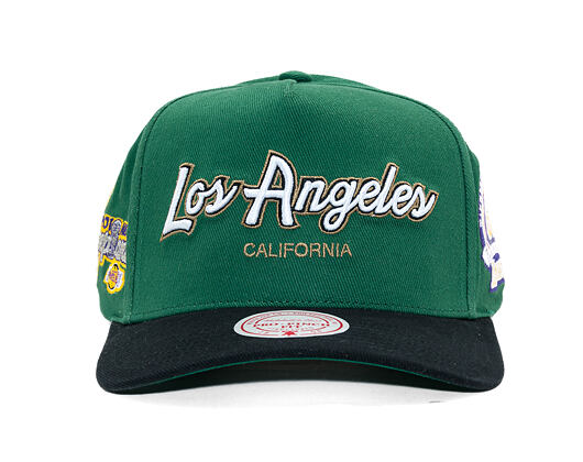 Kappe Mitchell & Ness - NBA - La Script 2.0 - Los Angeles Lakers - Green/Black