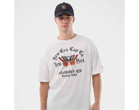 T-Shirt New Era - Branded Oversized Graphic Tee - White