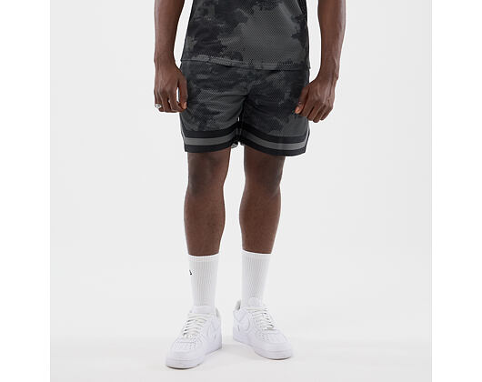 Shorts New Era - Branded Print Mesh Shorts - Black