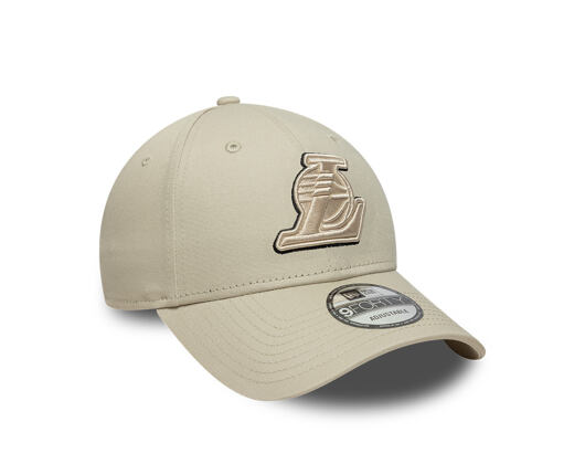 Kappe New Era - NBA Team Outline 9FORTY - LA Lakers - Stone / Black