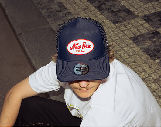 Kappe New Era - Branded Oval Foam Patch 9FORTY A-Frame Trucker - Navy