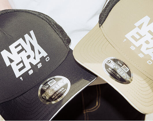 Kappe New Era - Branded Reflective 9FORTY M-CROWN A-Frame Trucker - Black