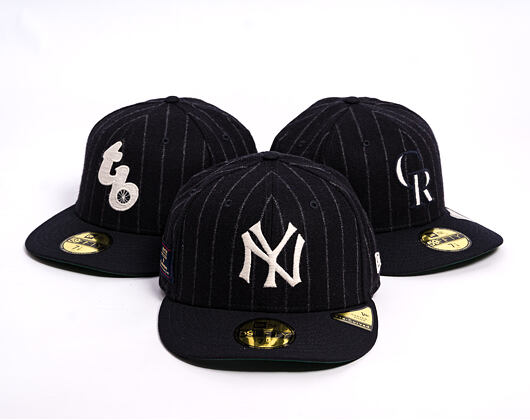 Kappe New Era - MLB Moon Cooperstown 59FIFTY - NY Yankees - White And Navy Pinstripe