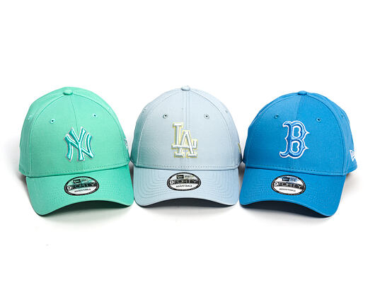 Kappe New Era - MLB League Essential 9FORTY - LA Dodgers - Sky Blue / Yellow