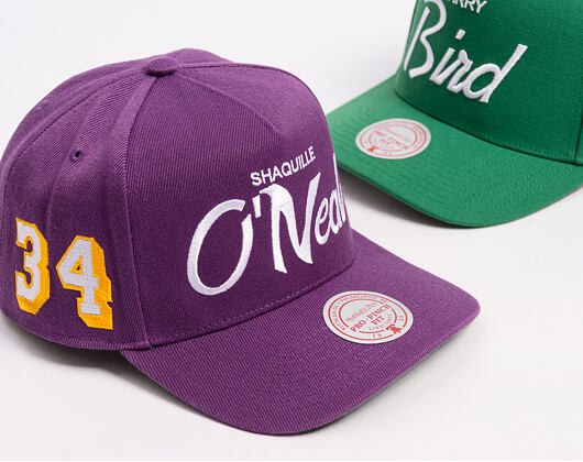 Kappe Mitchell & Ness - Player Script Hwc - NBA - Los Angeles Lakers - Shaquille O'Neal - Purple_Whi