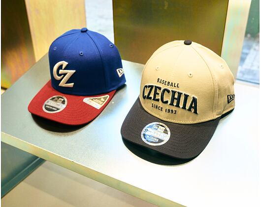 Kappe New Era - Contrast Visor M-CROWN 9FORTY - Baseball Czechia - Ivory