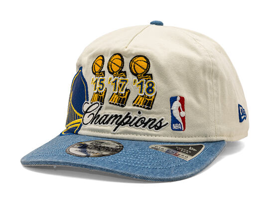 Kappe New Era - NBA "Hardwood Classic Champions" 19TWENTY - Golden State Warriors - Chrome White / T