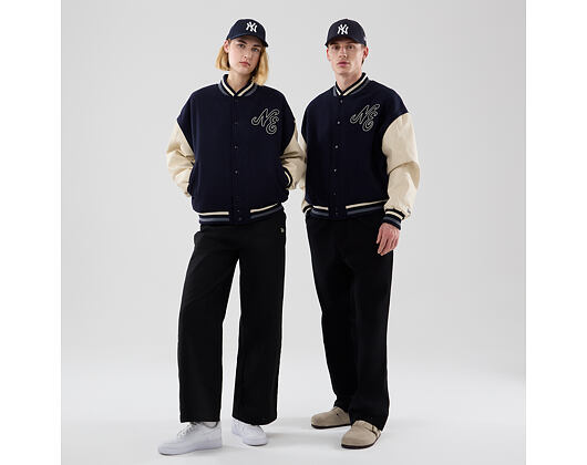 Jacke New Era - Branded Oversized Varsity Jacket - Navy