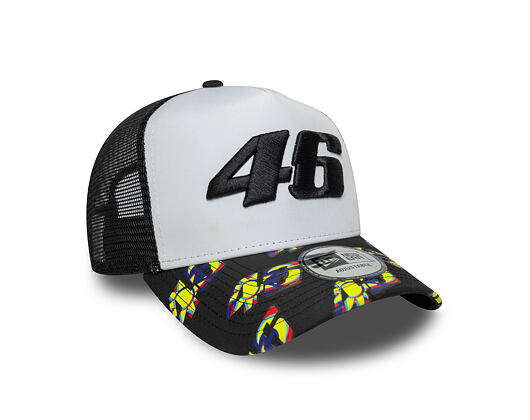 Kappe New Era - VR 46 Print Visor 9FORTY A-Frame Trucker - Black