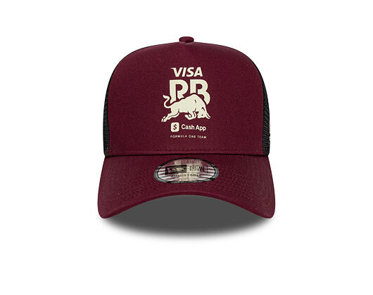 Kappe New Era - F1 Seasonal 9FORTY A-Frame Trucker - Visa Cash App RB - Burgundy