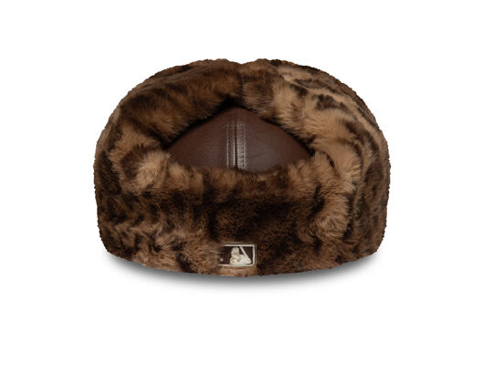 Kappe New Era - MLB IMAGE DROP Leather Dog-Ear 59FIFTY - NY Yankees - Deep Auburn