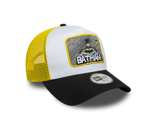 Kinder Kappe New Era - DC Patch 9FORTY A-Frame Trucker - Batman - White / Black