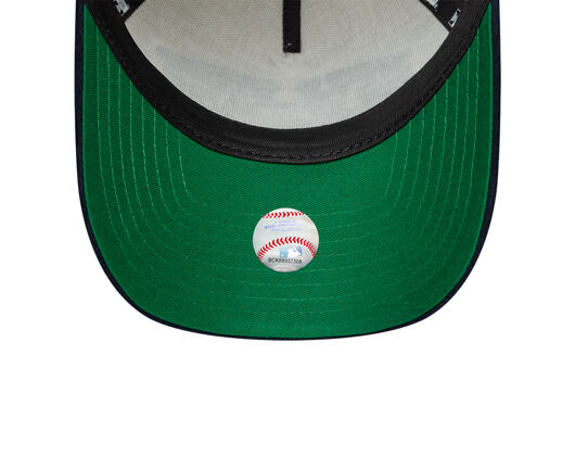 Kappe New Era - MLB Wordmark Suede 9FORTY A-Frame - NY Yankees - Cream / Navy
