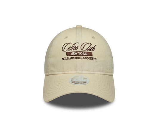 Damen Kappe New Era - Branded Cafe Slogan 9TWENTY - Cream / Deep Auburn