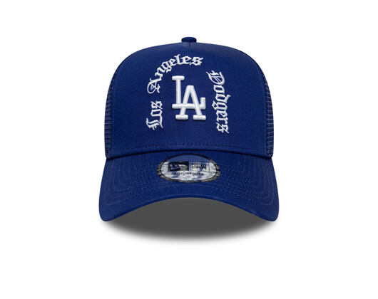 Kappe New Era - MLB Wordmark 9FORTY A-Frame Trucker - LA Dodgers - Royal
