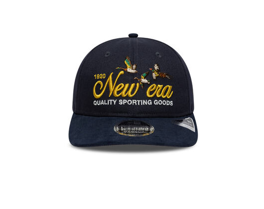 Kappe New Era - Branded Suede Pre-Curved 9FIFTY Retro Crown - Navy