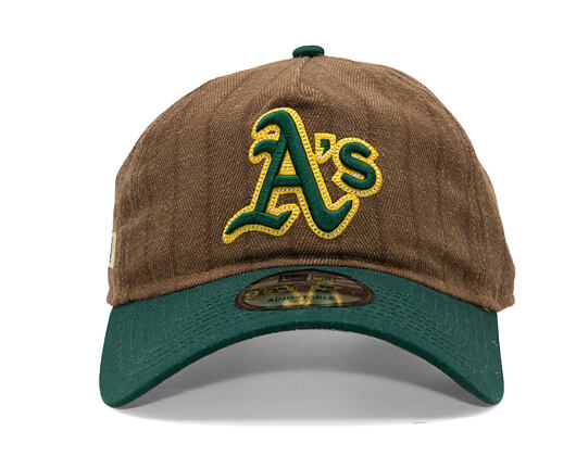 Kappe New Era × Three Looms - Chestnut Pinstripe 9TWENTY A-Frame - Oakland Athletics