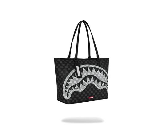 Tasche Sprayground - Black And White Drip Check Shark Tote