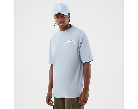 T-Shirt New Era - Branded Block Party Graphic Oversized Tee - Sky Blue