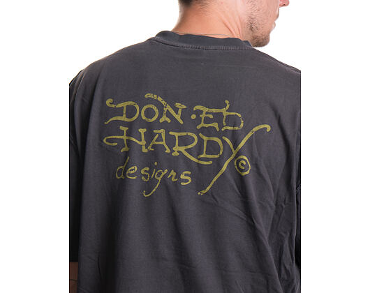 T-Shirt Ed Hardy - Battle Of The Dragons Relaxed Tshirt - Charcoal