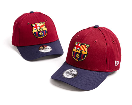 Kinder Kappe New Era - Contrast Stitch 9FORTY - Barcelona FC - Cardinal / Navy