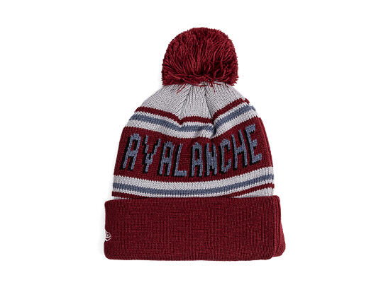 Mütze New Era - NHL Evergreen Wordmark Pom Medium Knit - Colorado Avalanche - Team Color